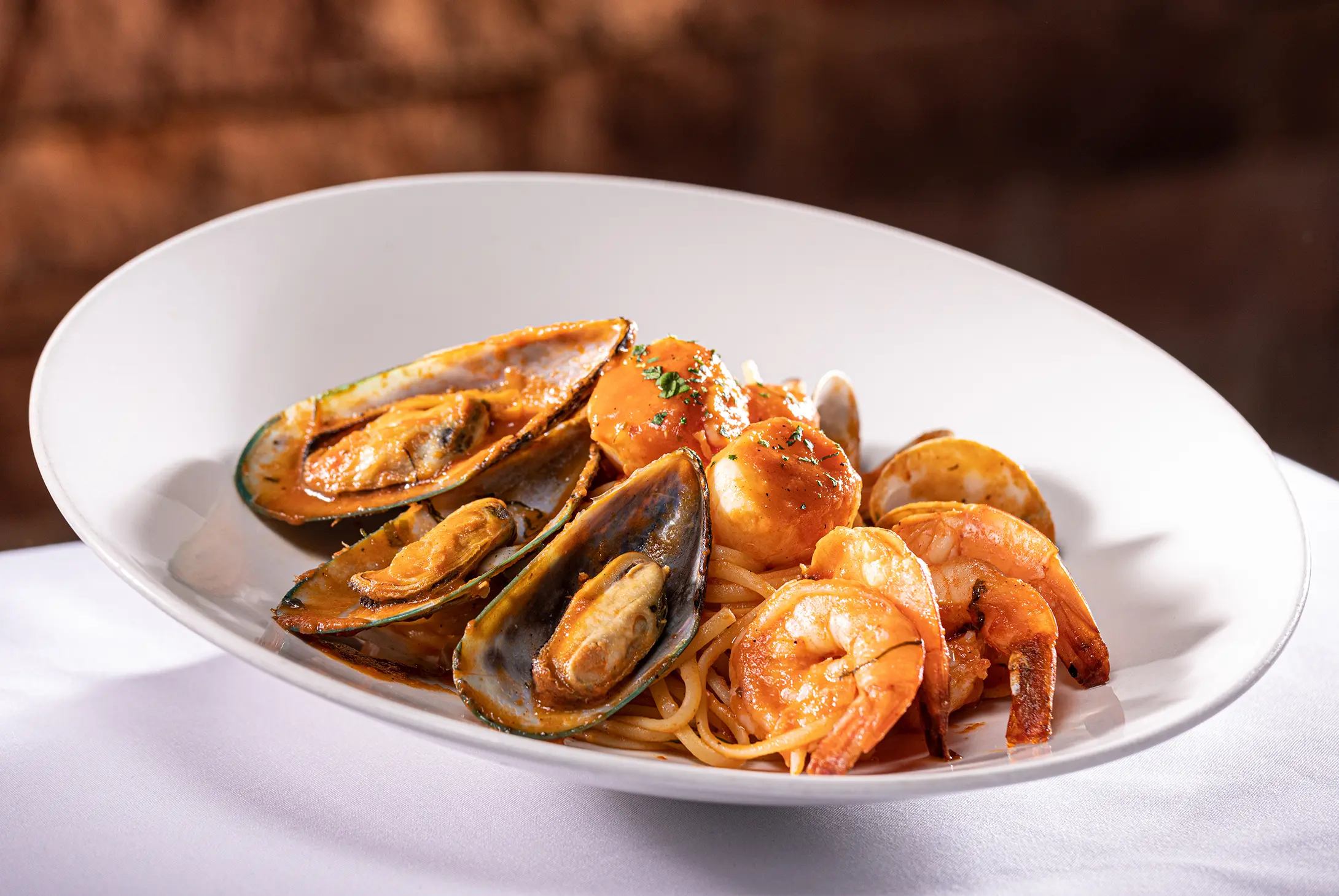 Linguini with Seafood-Panevino Italian Grille Las Vegas 