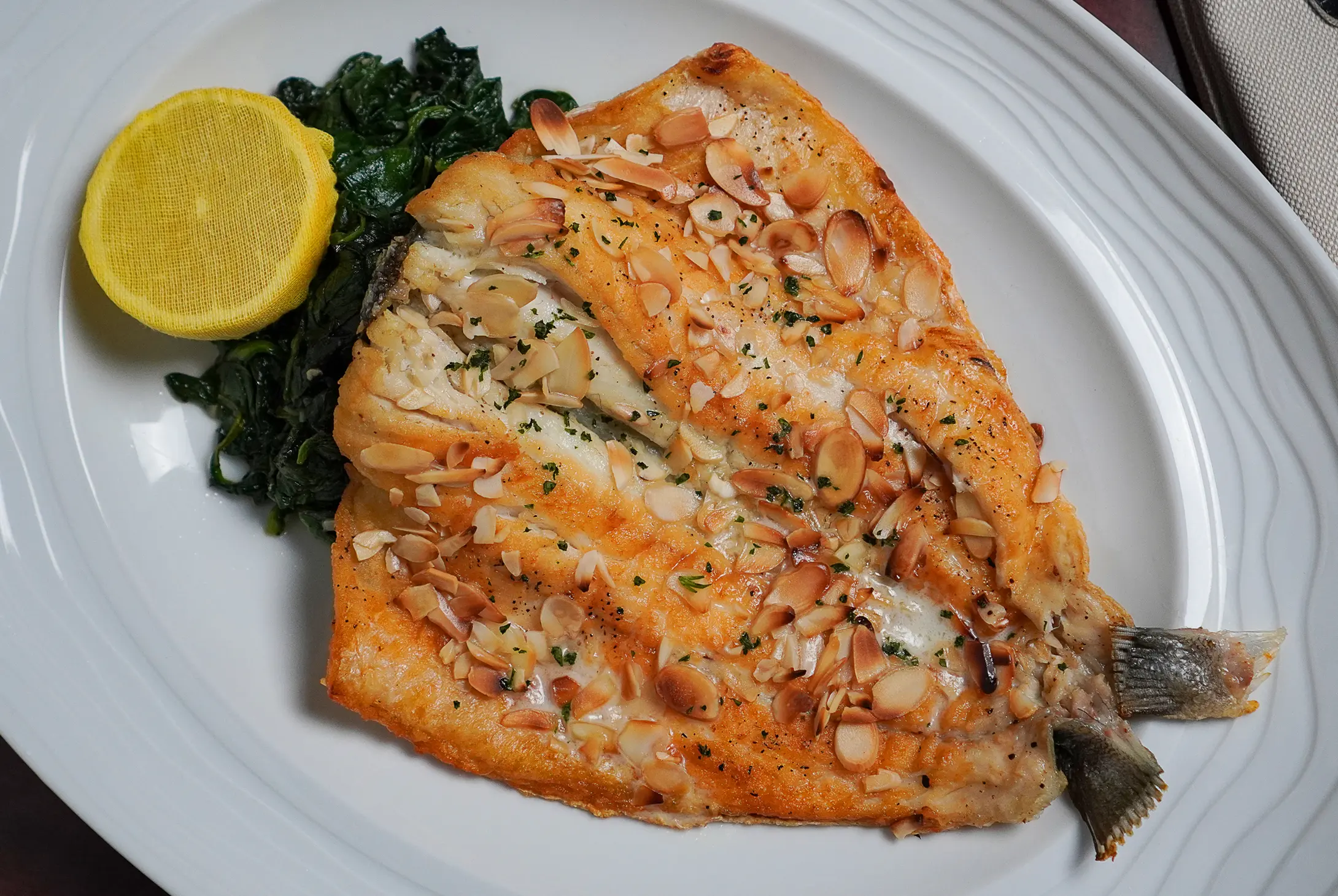 Mediterranean Branzino Almondine-Panevino Italian Grille Las Vegas 